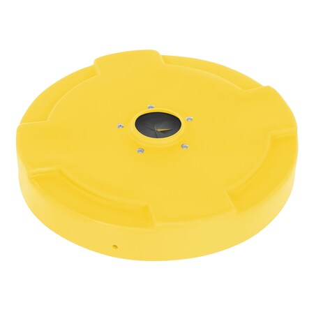 DRUM RECYC LID FLAP 55 GAL(CLOSED) YELLOW